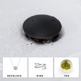 Pop up Sink Drain Stopper with Overflow Oil Rubbed Bronze for Bathroom Vessel Vanity Sink Art Basin，Big Cap Sink Drain with Overflow, Metal Pop-up Drain Strainer With Detachable Basket Stopper