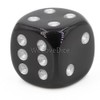 W6 Cube (16 mm) in Black/Silver Dots - Made in