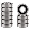 XiKe 10 Pack Flanged Ball Bearing ID 1/2" x OD