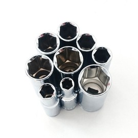 Kakuri Sangyo MDS-9 Multicraft Deep Socket Set, 3/8 inch (9.5 mm) Drive: 0.31, 0.47, 0.47, 0.55, 0.55, 0.55, 0.55, 0.55, 0.75, 0.75, 0.83 inches (8, 10, 12, 13, 14,
