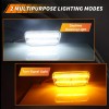OFFKAT 2X Clear Switchback LED Front Parking Signal Light For