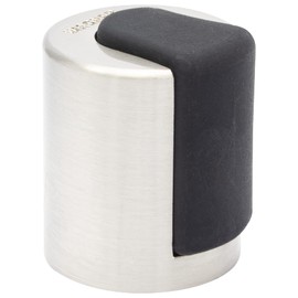 Wagner designer door stop, to screw in, brushed metal, thermoplastic rubber
