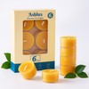 Ashlux Beeswax Tea Lights Candles 6 Pack, 6 Hours Clean