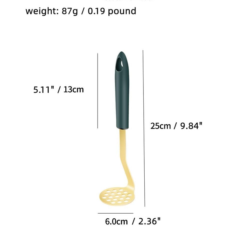 Mini Potato Mashers,Gold Color Mini Avocado Masher with Non Slip