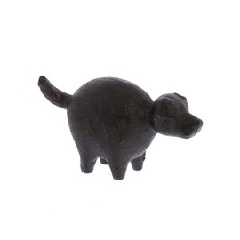 HomArt Botero Critter Dog Figurine, 3-inch Length, Cast Iron, Brown