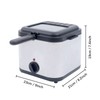 GXFCHYL 2.5 Liter Deep Fryer w/Basket Strainer,Stainless Steel Electric Fryer