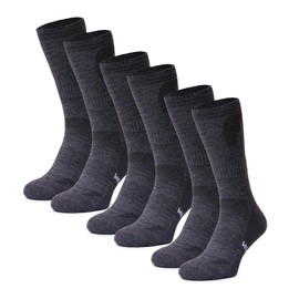 Merino Wool Hiking Socks - Premium Sport Socks For Men and Women - Thick and Thin Wool Hike Socks Unisex (Charcoal Pack of 3, US 3-5)