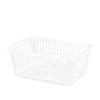 (Pack of 2) 9.7 Litre Clear Storage Baskets - 37cm