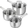 MICHELANGELO Stainless Steel Pot Set - 1QT & 2QT &