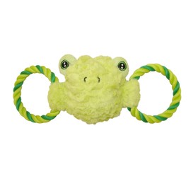 Jolly Pets Tug-a-Mal Frog Squeaky Toy for Pets, Large