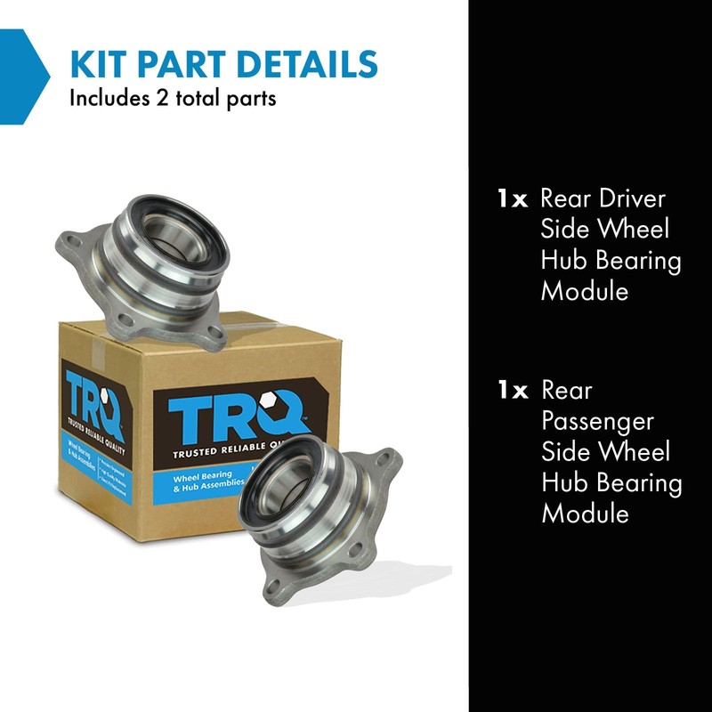 TRQ Rear Wheel Hub Bearing Driver Left Side & Passenger