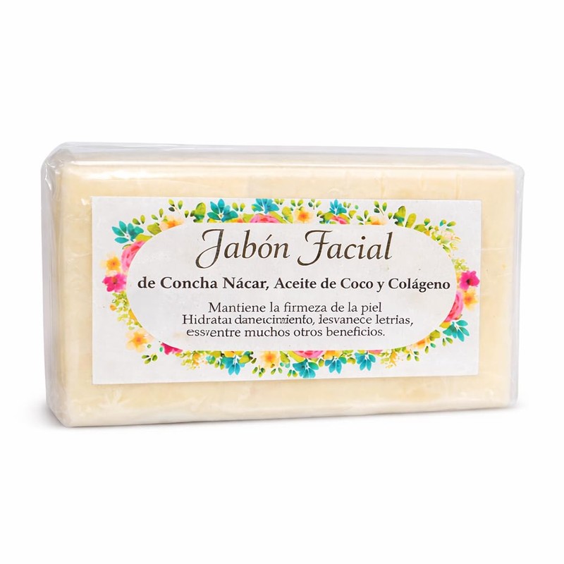 Jabón Artesanal Concha Nacar, Aceite de Coco y Colágeno 100gr,