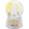 Sheepworld Dream globe motif sun, snow globe, glass, polyresin, motif