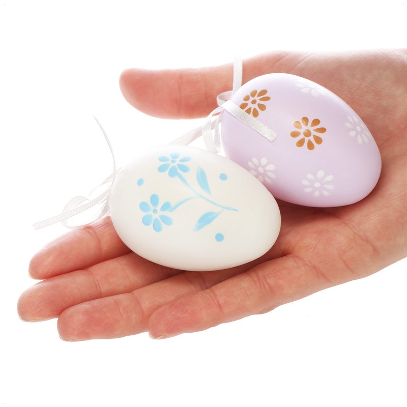 com-four® Easter eggs for hanging, hand-painted Easter decoration in great