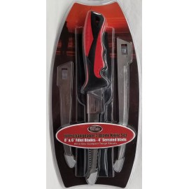 Kentucky Cutlery Interchangable 3 Blade Knife Set - Fillet & Serrated - NIP