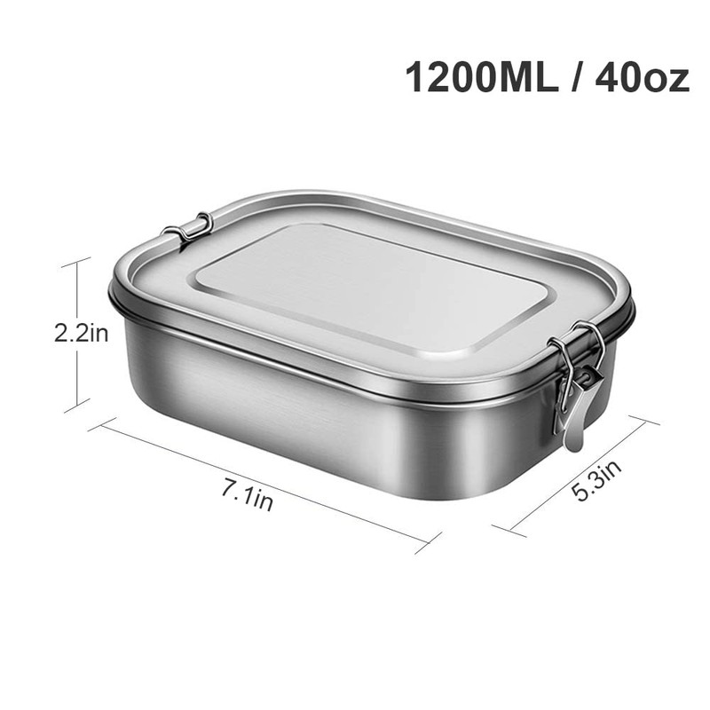 UPTRUST Leak Proof Stainless Steel Lunch Food Container, 1200ML/40oz Large