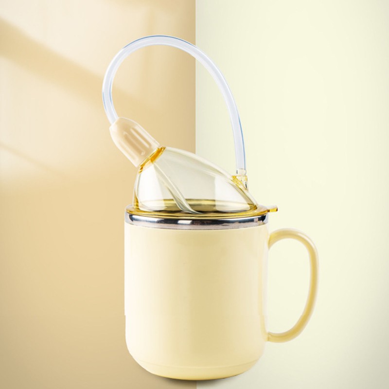 Multifunctional Nursing Water Bottole Anti Leakage Insulated Flowing Food Straw
