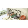 Harper & Bright Designs Metal House Shape Platform Bed Frame