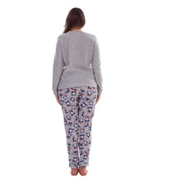 ChicWhisper Ladies Fleece Pyjamas Printed Winter Warm PJ'S Nightwear