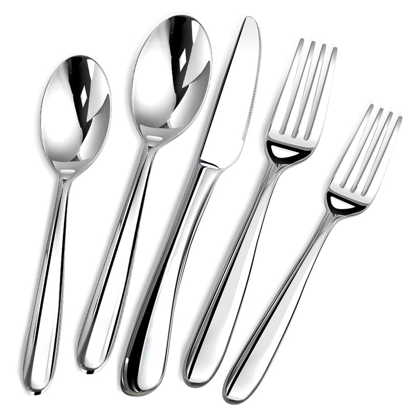 STILLOYE Heavy Duty Silverware Set for 12, 60 Piece Premium