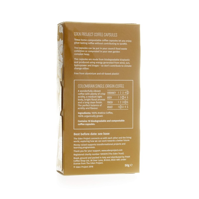 60 PLASTIC FREE Mixed Eden Project Home compostable Nespresso Compatible