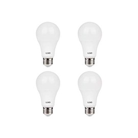 LUNO A19 Dimmable LED Bulb, 11W (75W Equivalent), 1100 Lumens, 5000K (Daylight), Medium Base (E26),UL & Energy Star (4-Pack)