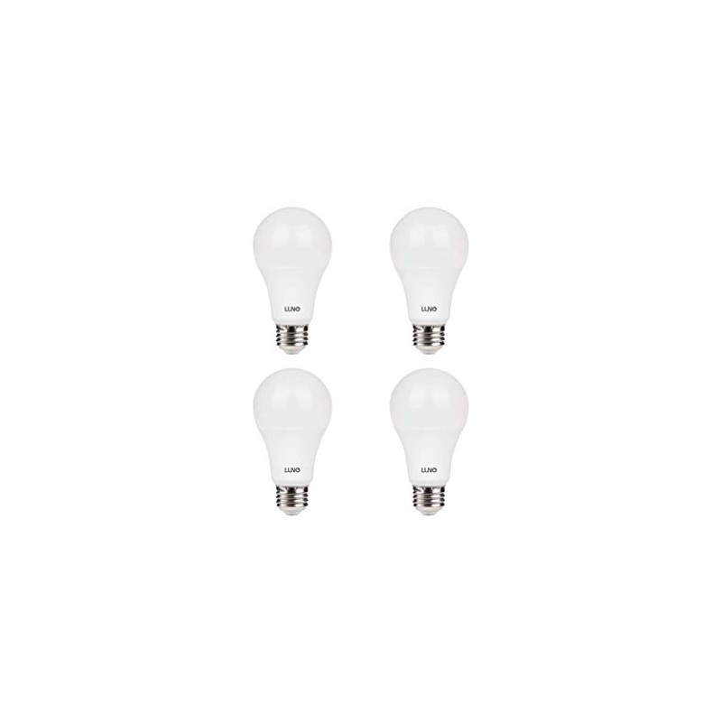 LUNO A19 Dimmable LED Bulb, 11W (75W Equivalent), 1100 Lumens,