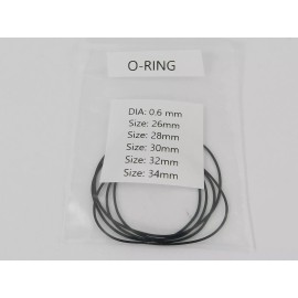 RUIHUA Rubber Watch Case Back O Ring Round Gasket  26mm-34mm Thick 0.6mm