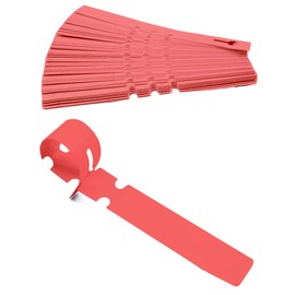 HomeTools.eu® Pack of 100 Labelling Tapes, Plant Label, Weatherproof, Red, 21 x 2 cm