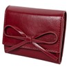 Crossmarbery (クロスマーベリー) Ribbon Mini Wallet, Box-Type Coin Purse, Easy to