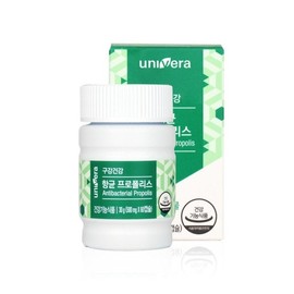 유니베라 항균 프로폴리스 30g(500mg x 60캡슐) COSCOSKOREA Univera Antibacterial Propolis 30g (500mg x 60 Capsules) COSCOSKOREA