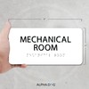ALPHA DOG ADA SIGNS - Mechanical Room Sign with Braille