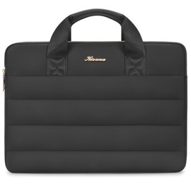 KIZUNA 13 inch Puffy Laptop Sleeve Carrying Case for MacBook Pro 14 M3 M1 M2/MacBook Air 13 M3 M2 2024/IdeaPad Flex 5 Gen 8 14"/14" Yoga 9i/ThinkPad X1 Carbon/14" ThinkPad T14,Black