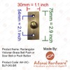 Adonai Hardware Rectangular Victorian Brass Bell Push or Door Bell