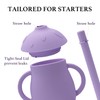 HOYEHOLA Silicone Baby Training Sippy Cup with Straw and Lid