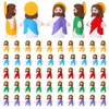 Guiqulai 50 Pcs Mini Jesus Figure 5 Colors Little Jesus