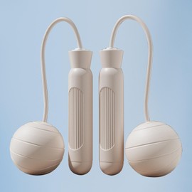 Rope, Ropeless Skipping Rope Easy Use Weighted Design for Fitness (White)