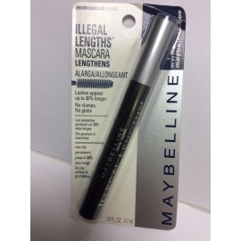 Maybelline Illegal Lengths Mascara Washable BROWNISH BLACK NEW.