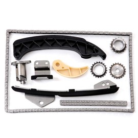 AZHZ Engine Timing Chain Kit Time Chain Part Set W/Tensioner Guide Rails Gear Crank Sprocket Fit for Pontiac Vibe 2.4L 2009-2010 for Toyota Corolla 1.8L 2009, Replace CPW5836