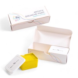Art Whale Gouache Metallic Lemon Yellow Refills (50ml/1.7oz)|Intense Pigments, Easy Color Refill (2 pcs.)