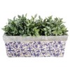 Esschert Design USA Ceramic Balcony Planter-Blue/White