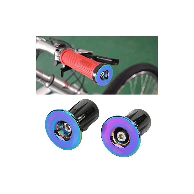1Pair Bike Handlebar Grips Bar Ends Bike Handlebar Screw Plugs