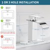 sagetta Waterfall Bathroom Sink Faucet Single Hole Faucet with Three