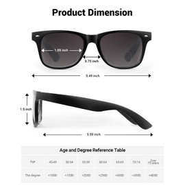 LADEESSE 3 Pack Bifocal Reading Sunglasses for Women, UV400 Sun Readers Glasses Spring Hinge Outdoor Sunglasses +1.25