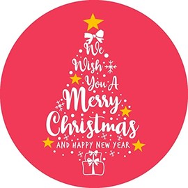 Pack of 48 Christmas Stickers for Crafts (45 mm) Merry Christmas Stickers for Card Making, Present & Goodie Bags Papa Prints®