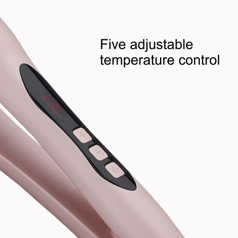 2‑in‑1 Hair Straightener Flat Iron Hot Round Brush Hair Straightening
