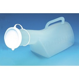 Urinal Bottle with Lid - Male, Female or Unisex Urine Bottles - Incontinence aid - Male with Handle