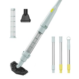 Lydsto S1 Lite Cordless Spa Hot Tub Vacuum Cleaner – 90-Min Runtime, Powerful 20W Brushless Motor, Includes 3 Aluminum Poles, Lightweight Handheld Pool Vacuum to Clean Small Debris Types, Silver