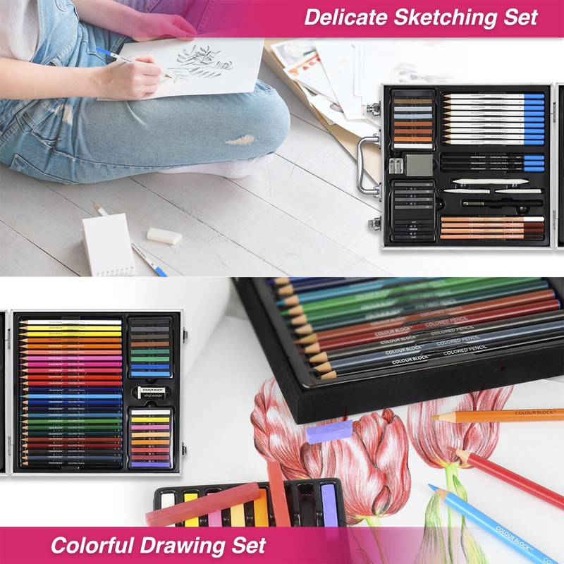COLOUR BLOCK 151pc Professional Art Supply Set with Mixed Media