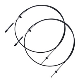 OQUQO 2pcs 10FT Boat Throttle & Shifter Cables – 600A Gen I Remote Control Set for Outboard Engines | Throttle & Shift Cable Replacements Compatible with Boat Outboard Motors